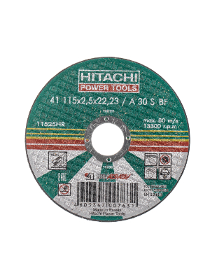 Круг отрезной HITACHI 115х2.5х22 А24