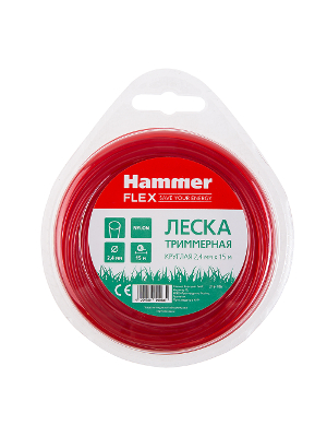 Леска для триммеров HAMMER TL ROUND 2.4mm X 15m