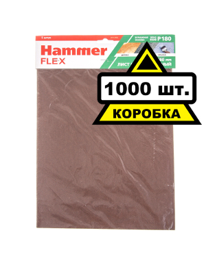 Лист шлифовальный HAMMER 230x280мм P180 бумажная основа